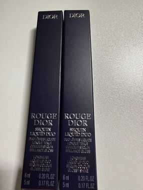 DIOR Rouge Dior Sequin Liquid Duo - 2 lipshades 220 ribbons, 881 carousel